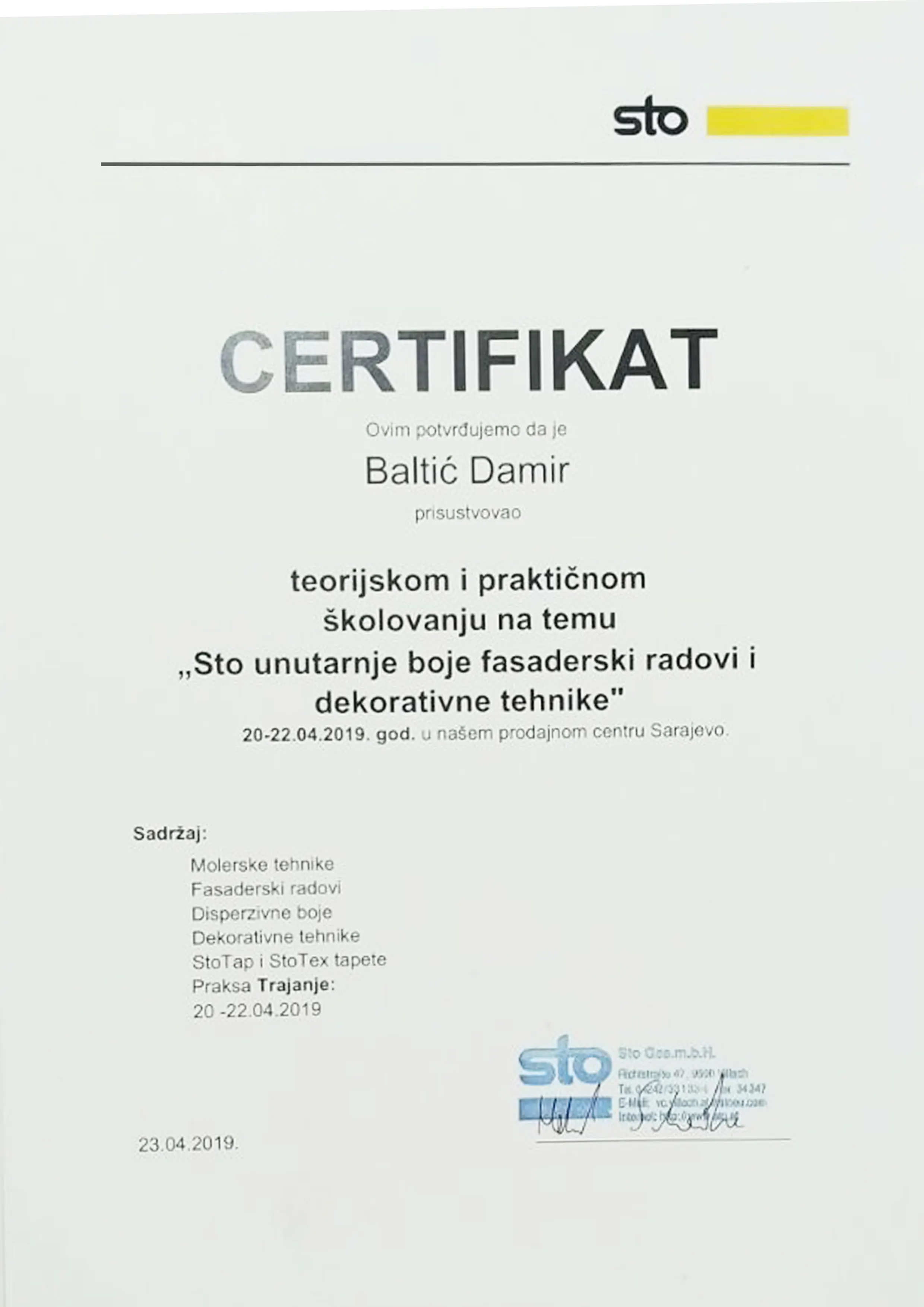 Knauf certifikat 4 – pregradni zidovi stručna certifikacija